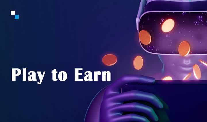 Futuristic VR metaverse scene with crypto coins — Wreck League mech-fighting play to earn game